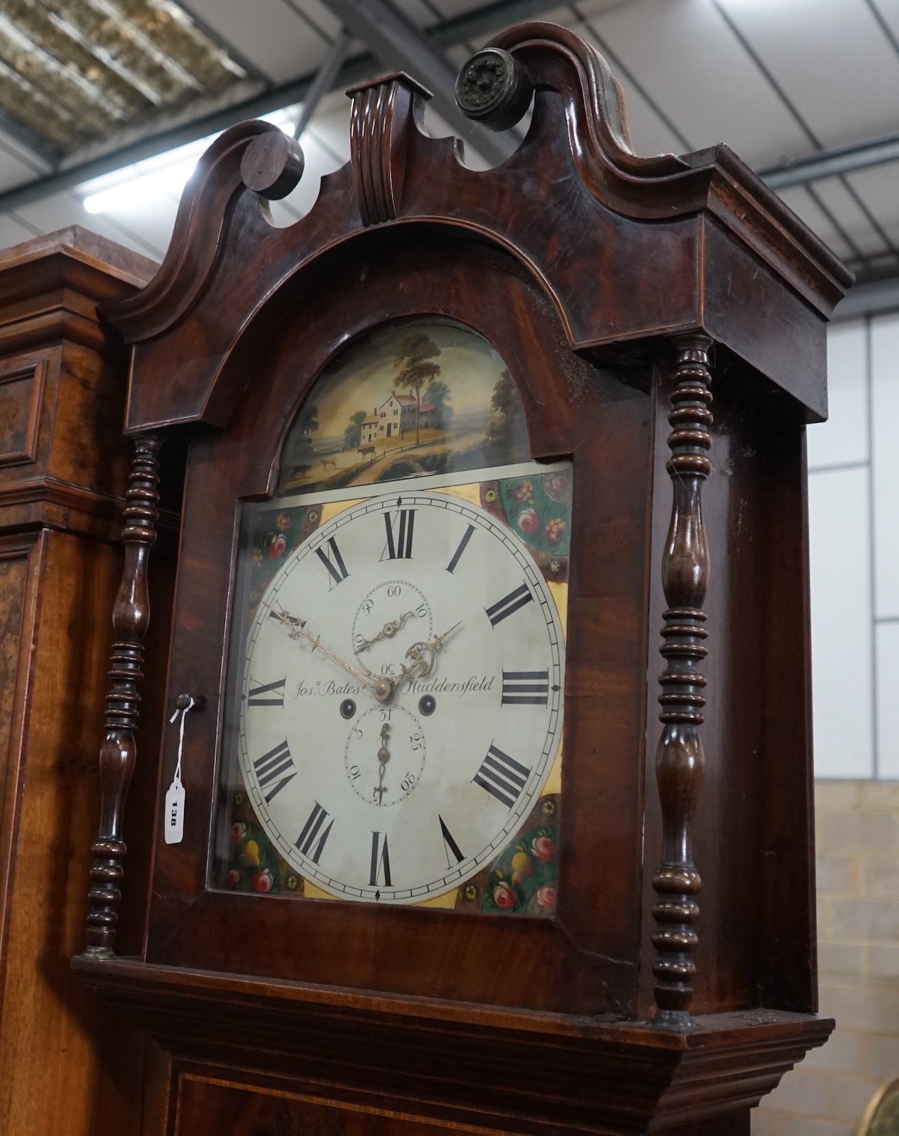 A Victorian mahogany eight day longcase clock marked Bates, Huddersfield